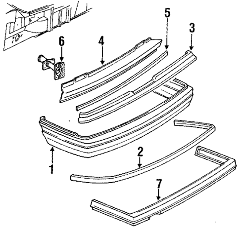 Bumper & Components - Rear for 1989 Chevrolet Corsica #0