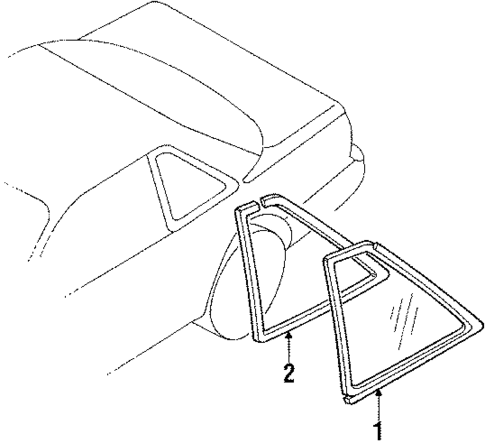 Glass & Hardware for 1991 Nissan 240SX #0