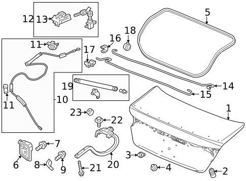 HONDA ACCORD パーツカタログ Trunk for 2025 Honda Accord | OEM Parts Online