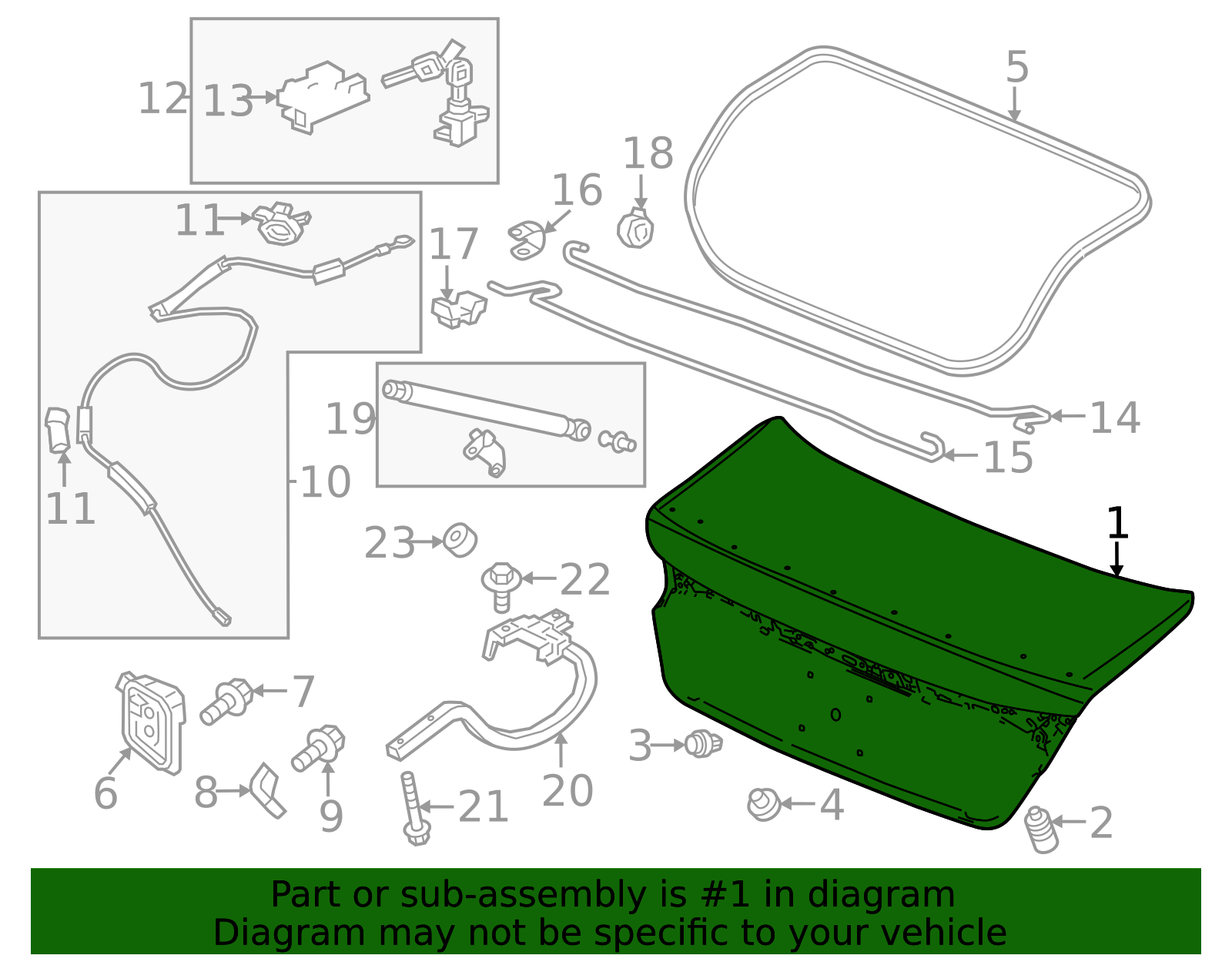 68500-30A-A10ZZ - Deck Lid 2023-2025 Honda Accord | Toronto Honda
