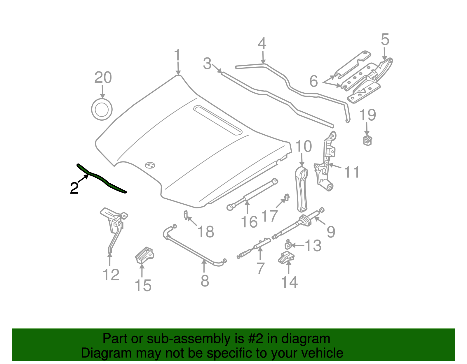 Seal To Hood - BMW (51717061915)