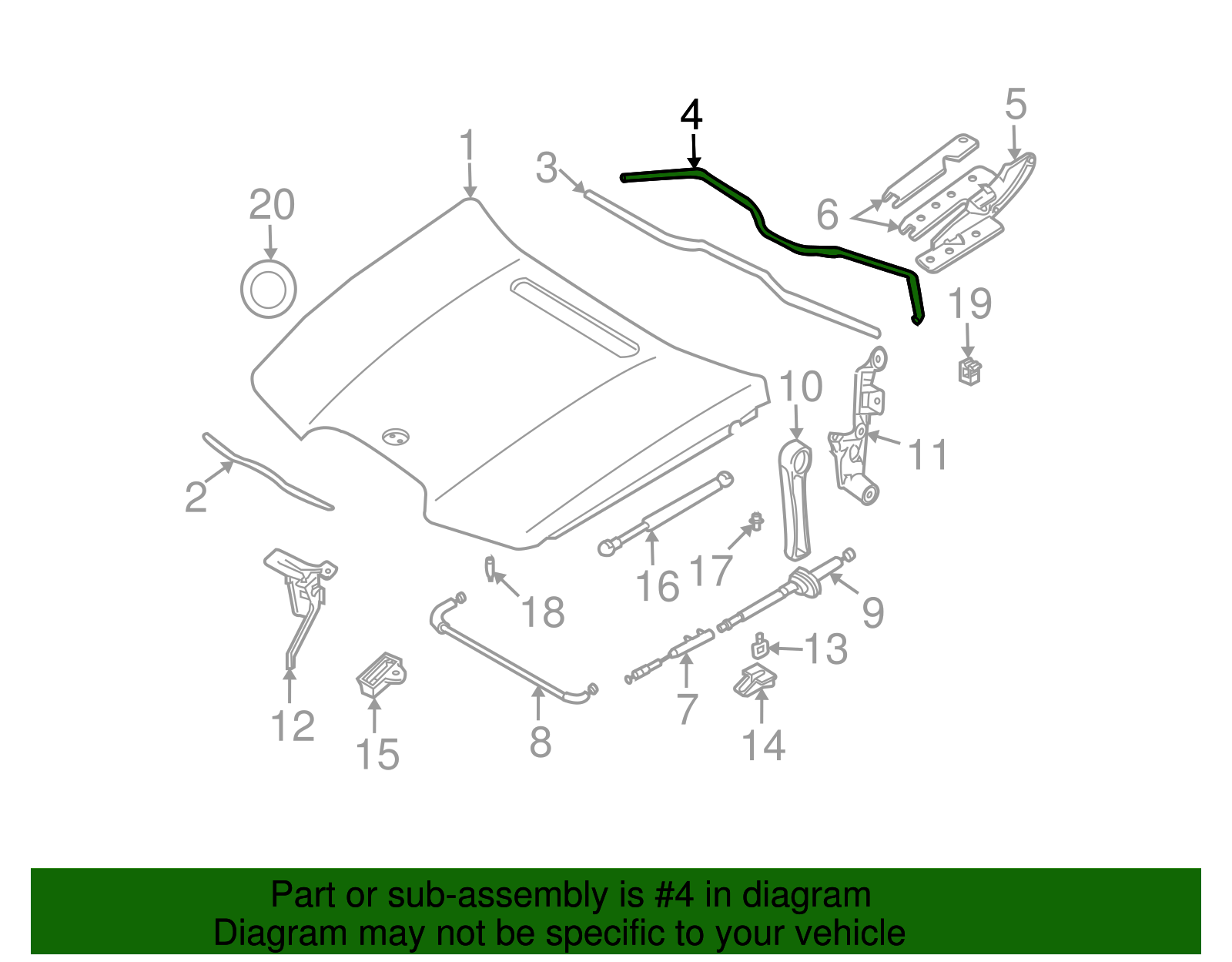 Seal To Hood - BMW (51718240739)