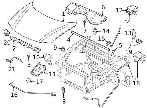 Hood & Components for 2002 Chevrolet Venture #0