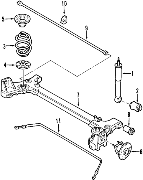 Rear Suspension for 1999 Saab 9-3 #1