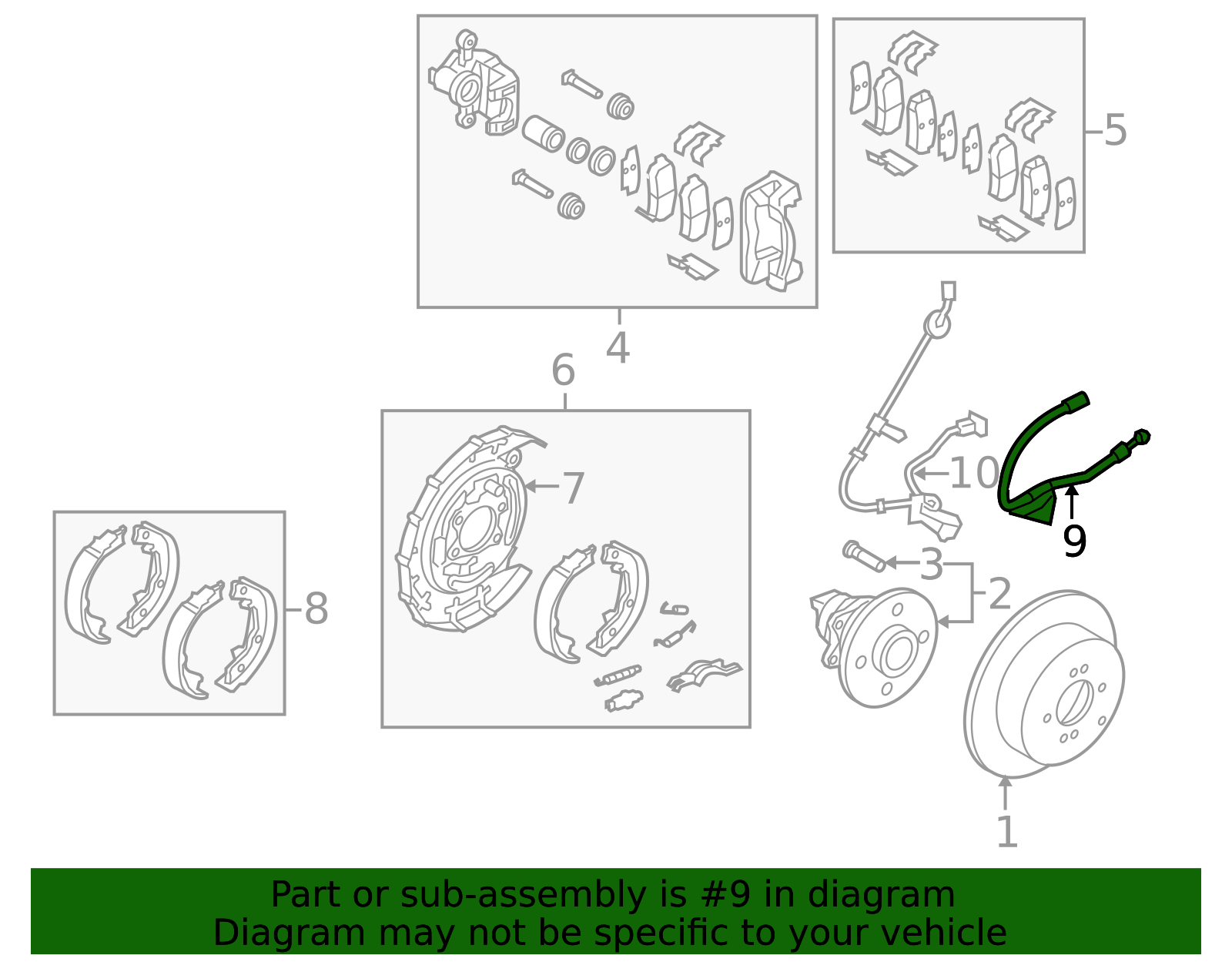 Split Hose Rear Wheel Genuine Hose Rear Wheel Left-hand for 2006-2008 Hyundai Accent | Part ...