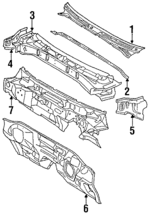 5570834020 - Body: Cowl Grille for Toyota Image image