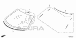 73111T6N305 - : Glass Set, Front Windshield (Coo)(Green)(AGC) for Acura: NSX Image