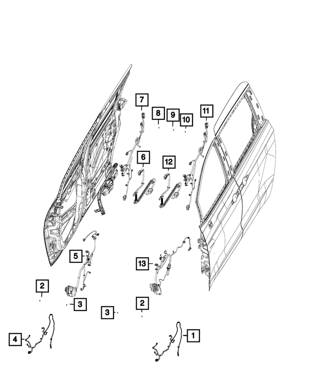 68476642AA - Electrical: Sliding Door Right Wiring for Mopar Image image
