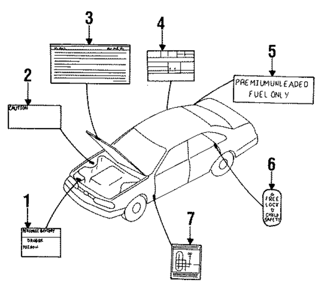 5292064U00 - Body: Caution Label for Infiniti Image
