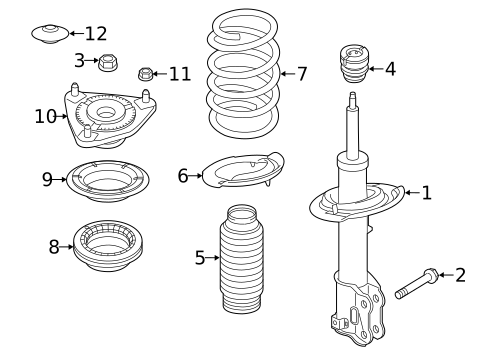 Suspension, Springs & Related Components for 2017 Kia Forte5 #0