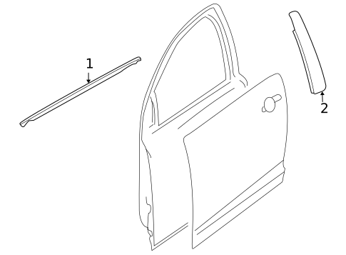 Exterior Trim - Front Door for 2009 Pontiac G8 #0