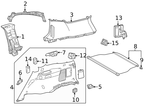 Interior Trim - Quarter Panels for 2023 Lexus LX600 #0