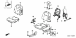 81521S5PA63ZC - : Cover, L Front Seat-Back Trim *YR239L* (Ivory) for Honda Image