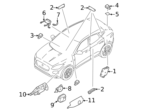 Anti-Theft Components for 2020 Jaguar E-Pace #0