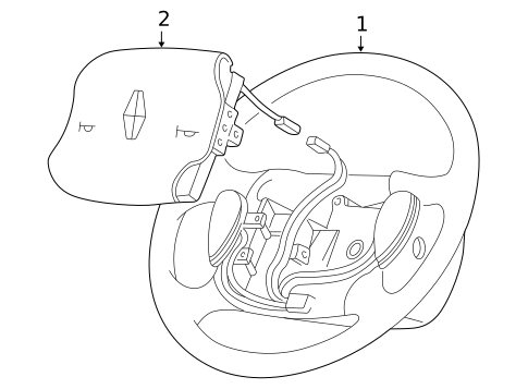 Steering Wheel & Trim for 2002 Lincoln Blackwood #0