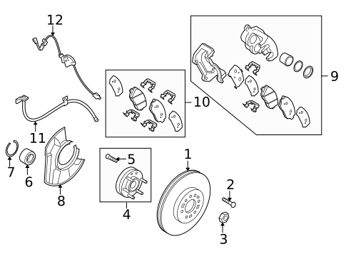 Front Brakes for 2009 Kia Borrego #0