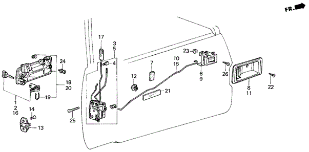 Front Door Locks 4DR for 1984 Honda Civic #0