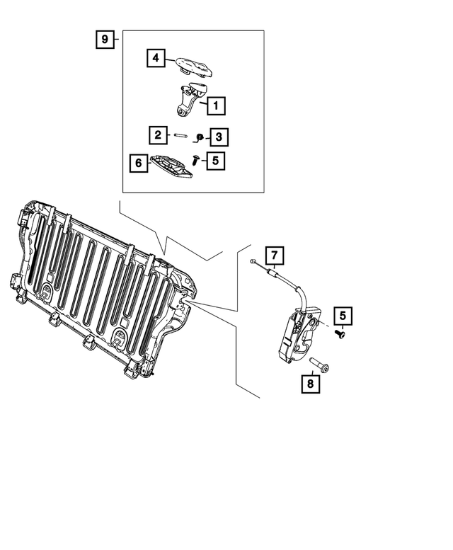 68655219AA - Interior Trim: Seat Module, Left for Fiat: 500E Image