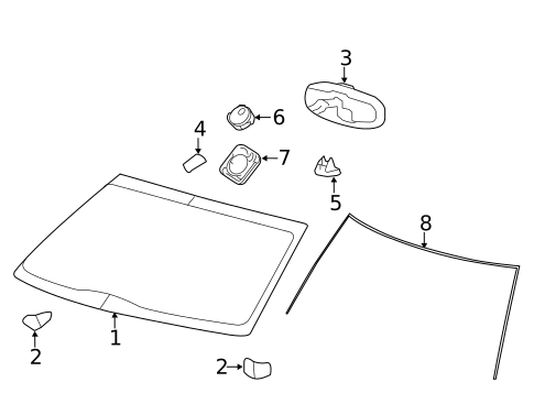 Windshield & Components for 2010 Ford F-150 #0