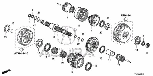 AT Secondary Shaft (V6) for 2011 Acura TSX #0