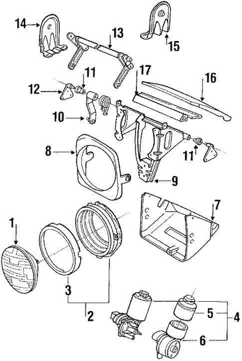 Headlamp Components for 1987 Porsche 924 #0