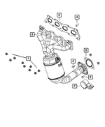 68161348AA - 1.4L Gas; Engine: Exhaust Pipe Gasket for Mopar Image
