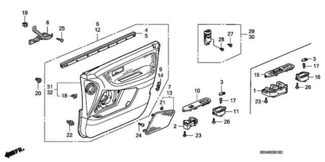 Front Door Lining for 2000 Honda Odyssey #0