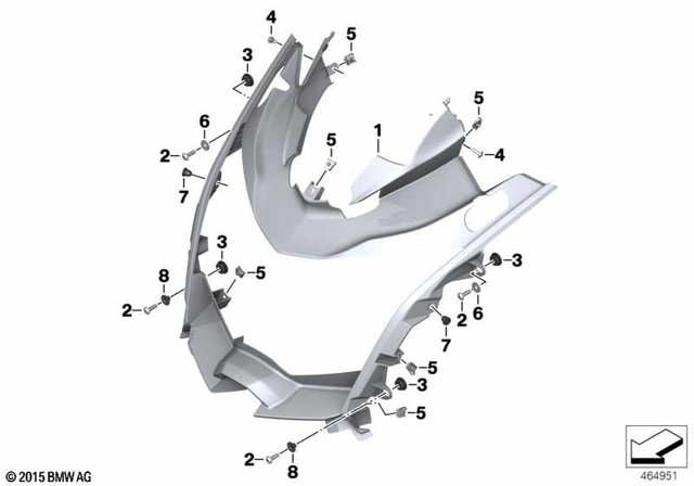 46638556392 - Frame and Mounting Parts: Headlight Bracket -  for BMW-Motorrad Image image