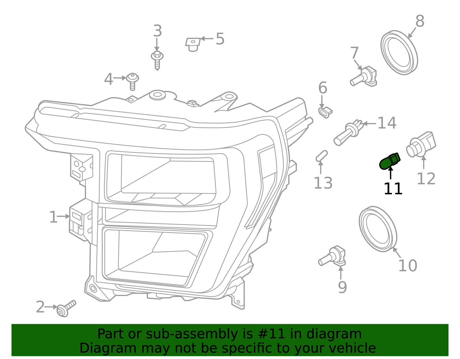 2021-2023 Ford Signal Bulb MB3Z-13466-H | Varsity Ford