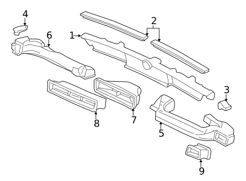 Ducts for 1999 Acura RL #1