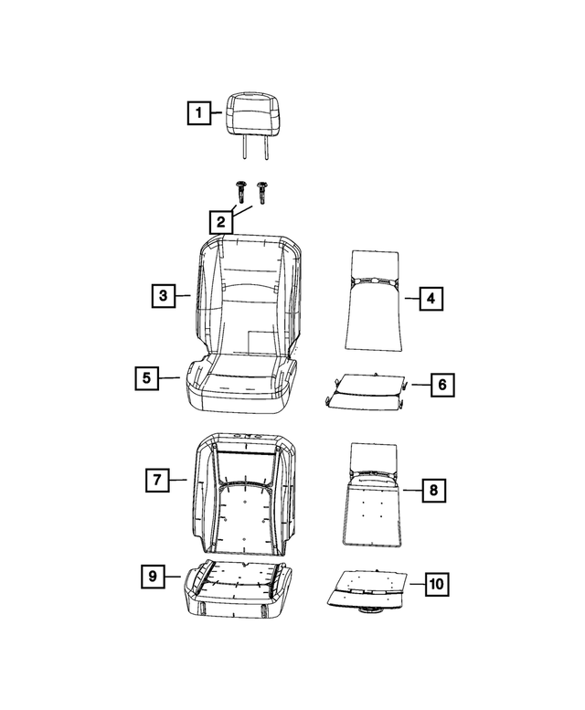 7HD12LA8AA - Interior Trim: Front Headrest for Mopar Image