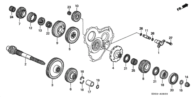 AT Countershaft for 1998 Honda Prelude #0