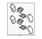 58302J9A30 - : 2022-2023 Hyundai - Pad Kit Rear Disc Brake for Hyundai: Kona, Kona Electric, Kona N Image