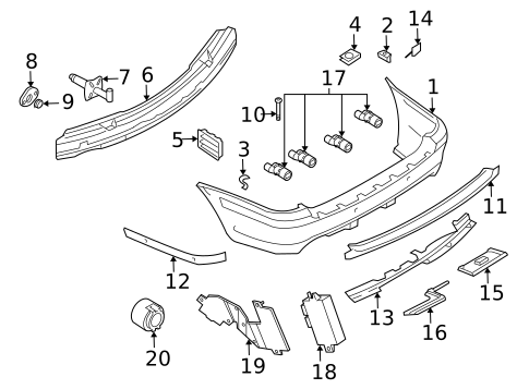 Bumper & Components - Rear for 2003 BMW 325xi #2