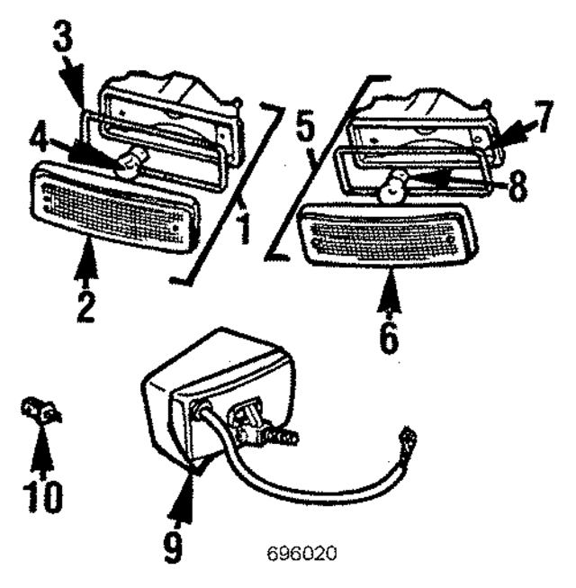 91163140900 - Electrical: Park Lamp for Porsche Image