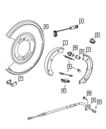 68026168AA - Brakes: Parking Brake Shoe And Lining for Mopar Image