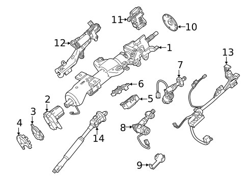 Steering Column Assembly for 2017 GMC Yukon #1