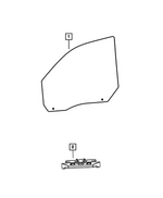 68361318AC - Glass: Front Door Glass, Right for Mopar Image