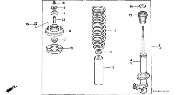 Front Shock Absorber for 1995 Honda Civic #0