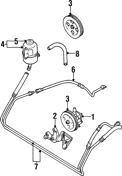 Pump & Hoses for 1996 Suzuki Sidekick #0
