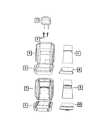 7JE031XTAA - Interior Trim: Front Headrest for Ram: 2500, 3500 Image