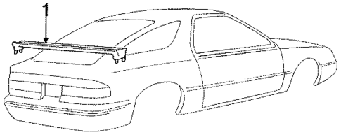 Exterior Trim - Lift Gate for 1990 Dodge Daytona #0