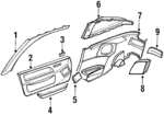 84151SH2A10ZA - Body: Pillar Molding for Honda: CRX Image