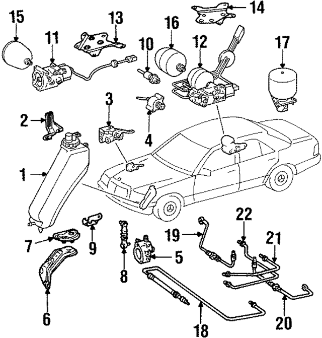 1243200714 - Suspension: Reservoir for Mercedes-Benz Image