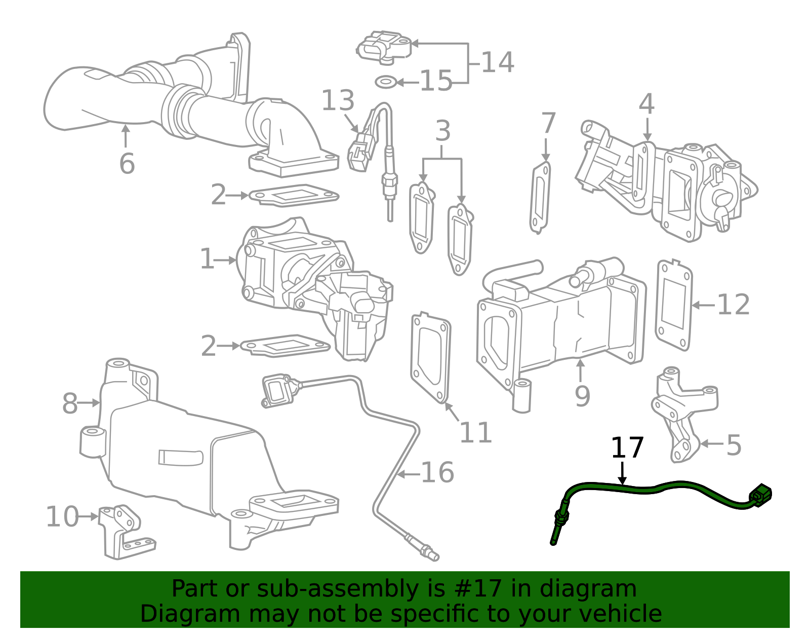 2016-2021 GM Position 2 Exhaust Temperature Sensor 55495856