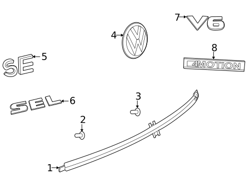 Exterior Trim - Lift Gate for 2025 Volkswagen Atlas Cross Sport #0