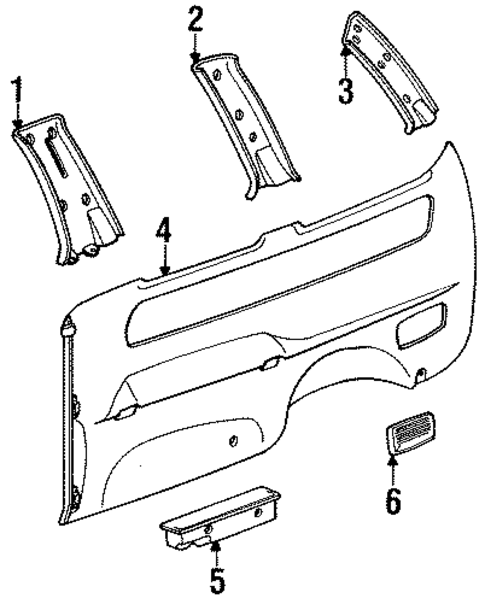Interior Trim - Side Panel for 1993 Toyota Previa #1