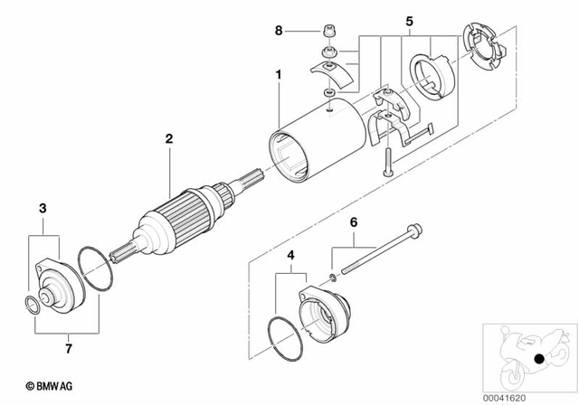 12412305164 - Engine Electrical System: Collector Guiding -  for BMW-Motorrad Image