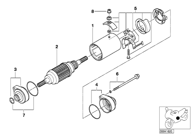 12412305165 - : Brush Holder Plate for BMW-Motorrad Image