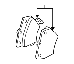 19205632 - Brakes: Brake Pads for Pontiac: Vibe Image